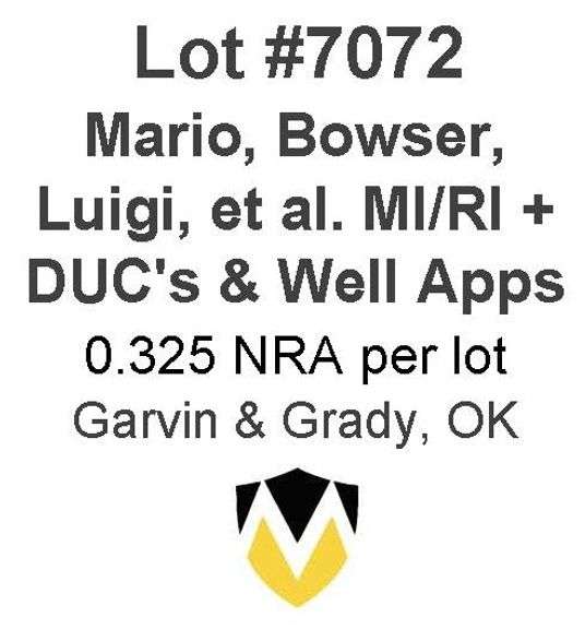 Mario, Bowser, Luigi, et al 11 Well MI/RI + 6  DUCs w/Rig on Location & 3 Woodford well applications
