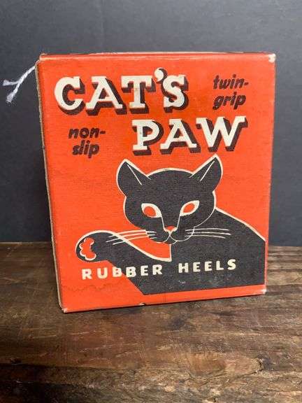 Neat Cats Paw rubber heels Adv box with contents -great shape