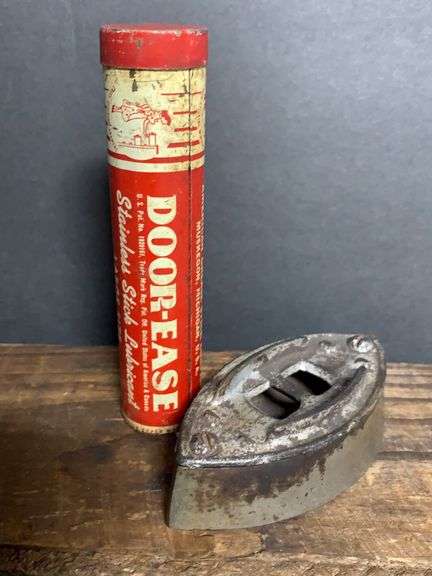 Old Doorease and vintage childs sad iron
