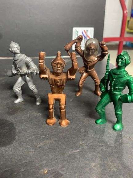 4 Early Ajax space men -Rare finds !