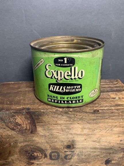 Vintage Expello moth can
