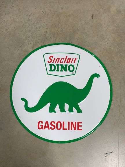 24” Sinclair “Dino” metal sign