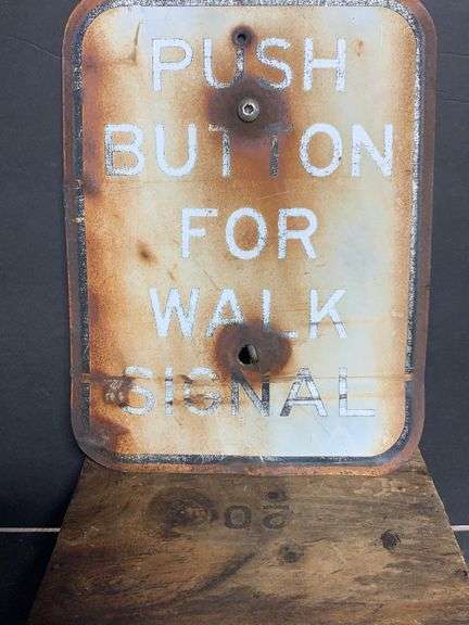 Heavy gauge Industrial walk signal sign