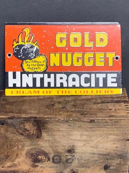 Porcelain Golden Nugget sign