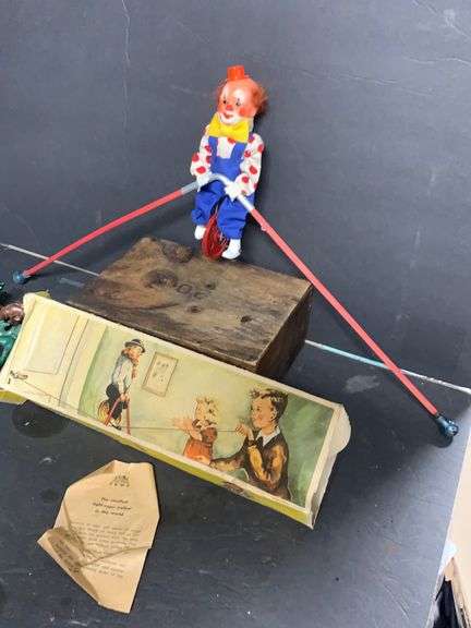 Early Western Germany Toy Worlds smallest Tight rope walker toy -RARE