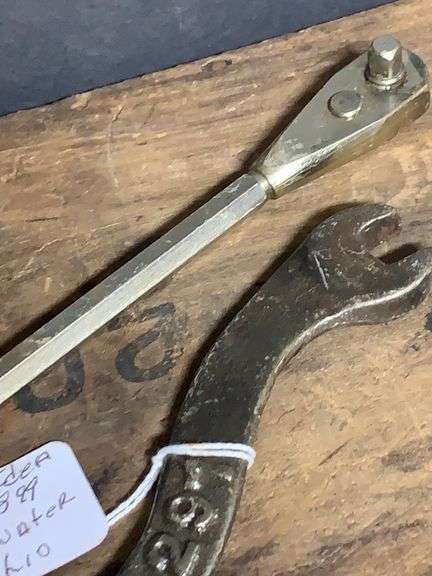 2 old rack hammers and wrenches