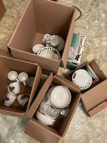 Large set of dishes with accessories pieces