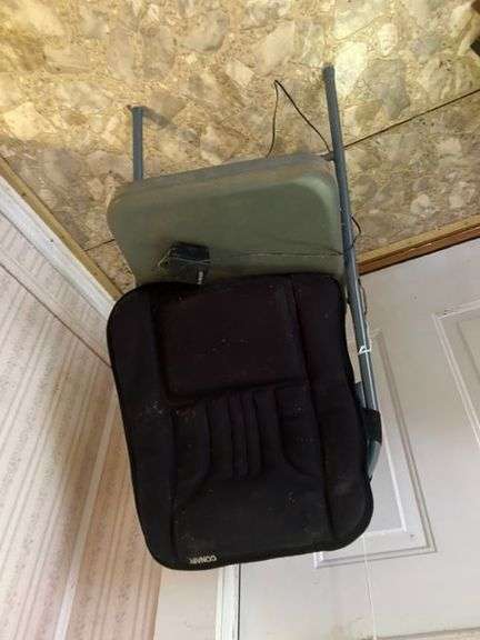 Metal chair and massager