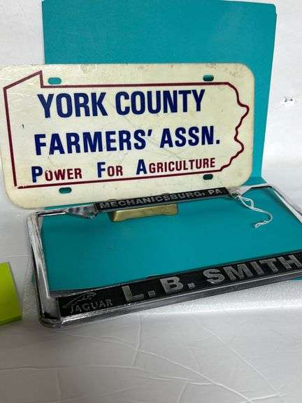 Early York Farmers tag and tag holder LB Smith