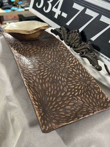 Nice handmade serving tray and dip bowl