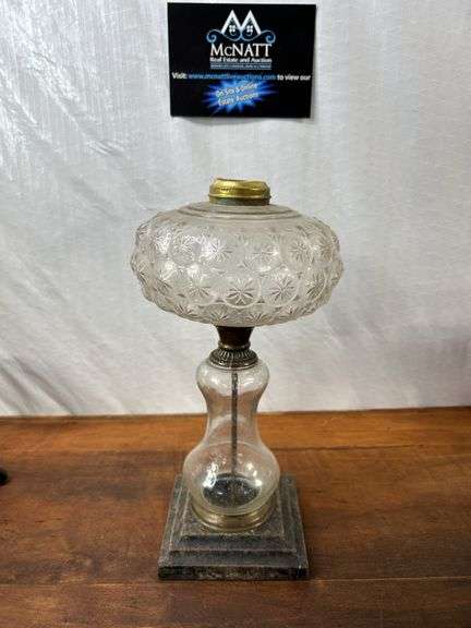 Antique kerosene oil lamp