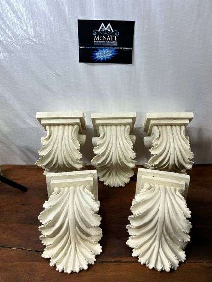 Lovely Ornate and Sculptured Cream  Corbel Sconce Wall  Shelves