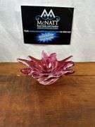 Murano Italian cranberry bowl
