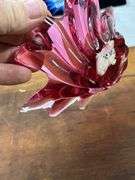 Murano Italian cranberry bowl