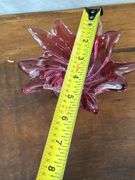 Murano Italian cranberry bowl