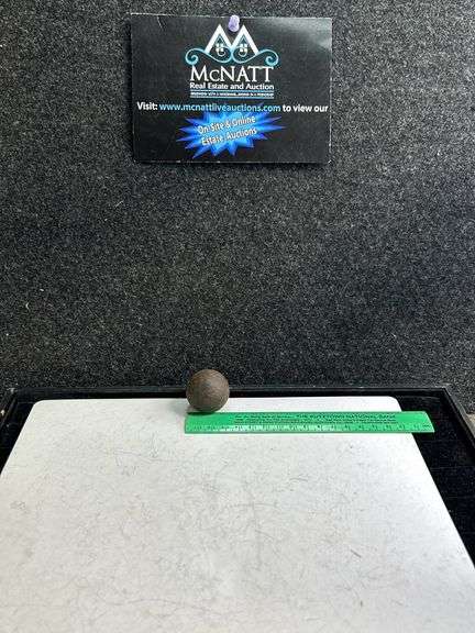 Old steel musket ball