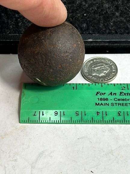 Old steel musket ball