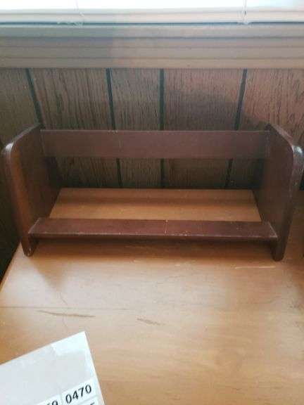 Small desk top book rack