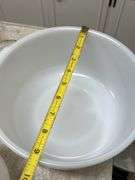 2 Milk glass mixing bowls
