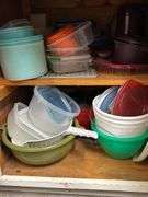 Lot of Tupperware and other plastic ware