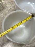 2 Milk glass mixing bowls
