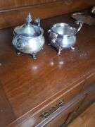 Sugar/creamer Bristol silver