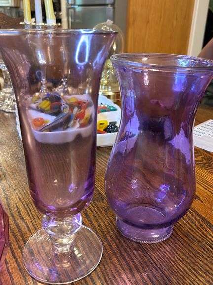 3 large Glass vases