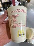 3 Burger King The Fonz cups & 2 1975 AL and AU McDonalds football schedule cups