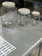 Super set of Duraglass old canister jar set !