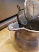 Nice aluminum pitcher with contents