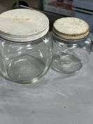 Super set of Duraglass old canister jar set !