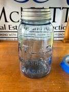 Very RARE ATLAS BLUE Block letter Strong  Shoulder quart