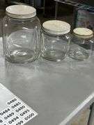 Super set of Duraglass old canister jar set !
