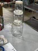 Super set of Duraglass old canister jar set !