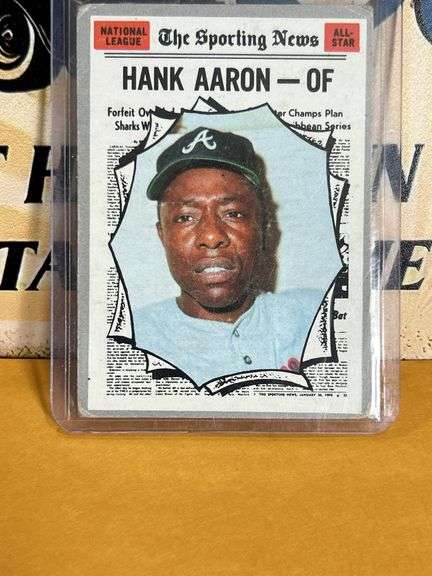 Hank Aaron card in top loader -see photos