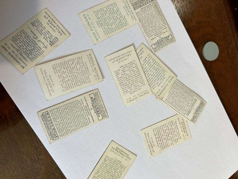 10- old cigarette tobacco trading cards