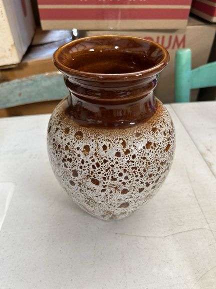 Gorgeous 1983 Glazed brown stoneware  artist signed