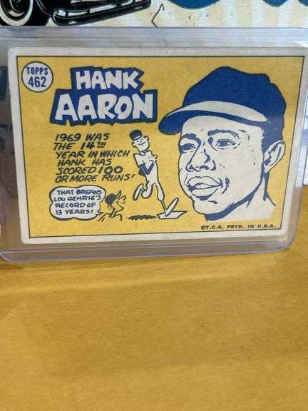 Hank Aaron card in top loader -see photos