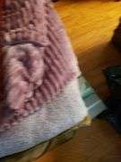 Vintage purse & throw blankets