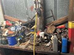 Contents of shelf and work bench