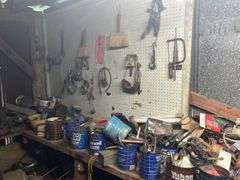 Contents of shelf and work bench