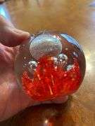 Blown art glass paperweight
