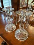 Gorgeous candle stands with glass prisms