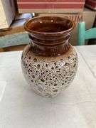 Gorgeous 1983 Glazed brown stoneware  artist signed