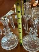 Gorgeous candle stands with glass prisms
