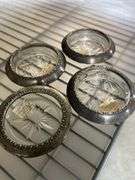 Sterling silver ring coasters set 4