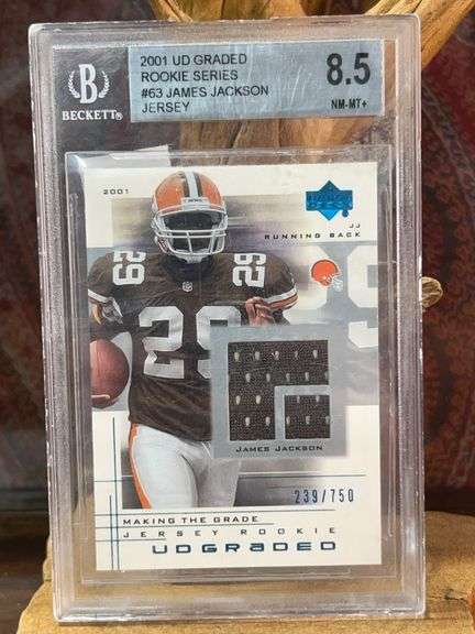 Beckett 2001 UD Graded Rookie series James Jackson Jersey card #239 out of only 750
