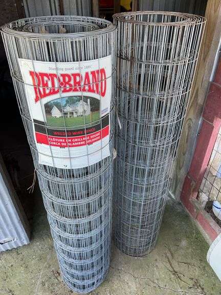 2 rolls of Red Brand welded wire   -one new