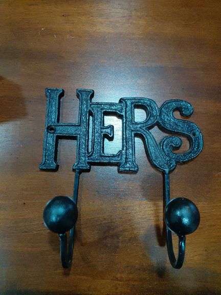 Cast iron hers double hook