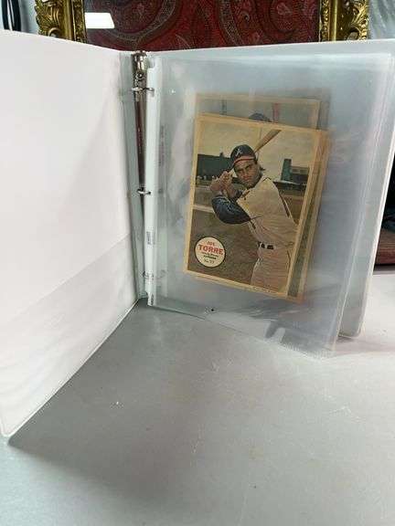 Binder of Vintage baseball collectibles